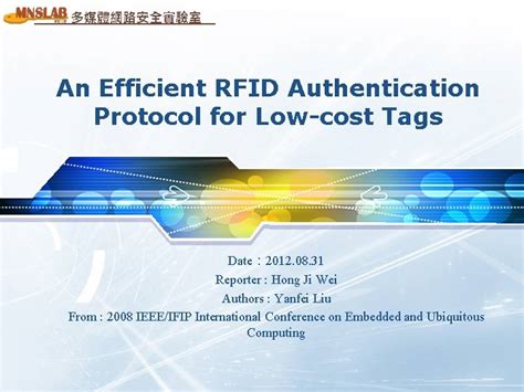 efficient authentication for low-cost rfid systems|An efficient authentication protocol for lo.